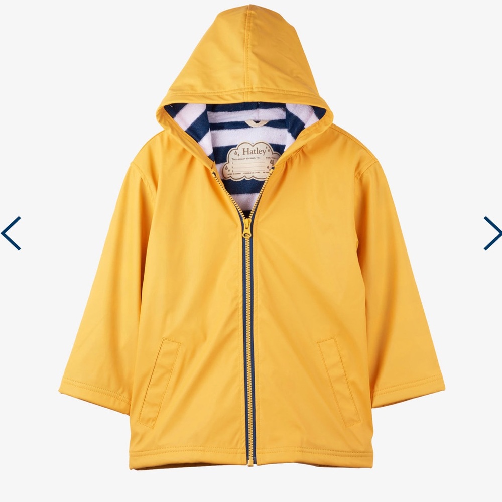 Yellow With Navy Stripe Lining Splash Jacket( new)